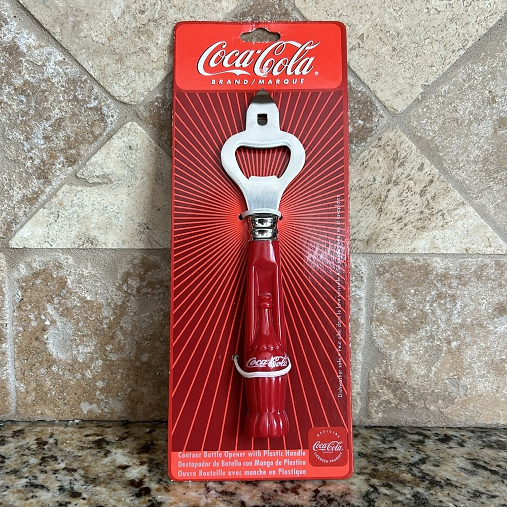 Vintage/collectible Coca Cola Contour 7" Bottle Opener with Plastic Handle